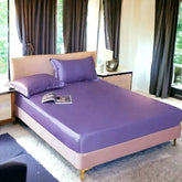 Elegant Silk fitted sheet -   Light Purple
